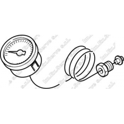 55 - steam gauge d.50 plastic black 1/8