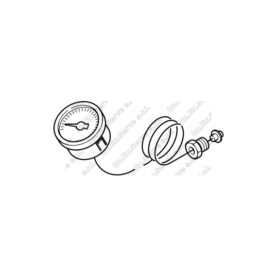55 - steam gauge d.50 plastic black 1/8