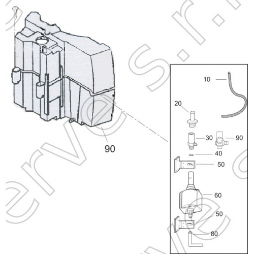 G0162-0 - ass.y water tank w/pump 120v